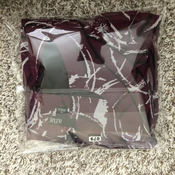 ana long sleeve semi sheer line blouse top size xl  Circle Design Pattern - Picture 10 of 10